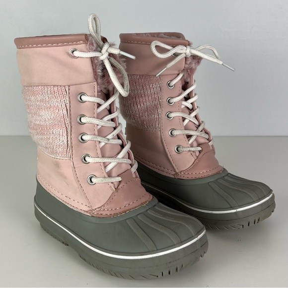 LONDON FOX PINK SPARKLY WARM LINED SNOWBOOTS - Picture 2 of 11